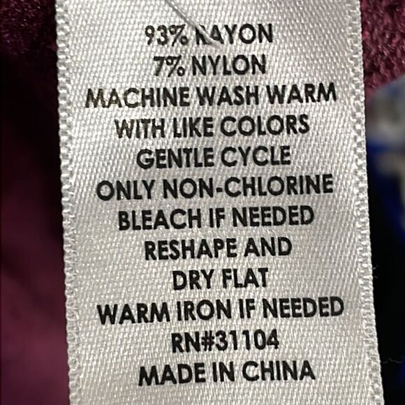 NWOT New Directions mauve crochet style blouse.  Size XL extra large 14/16 - Picture 7 of 7